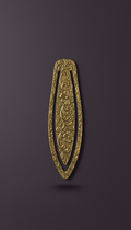 Embossed Antique Gold Bookmark