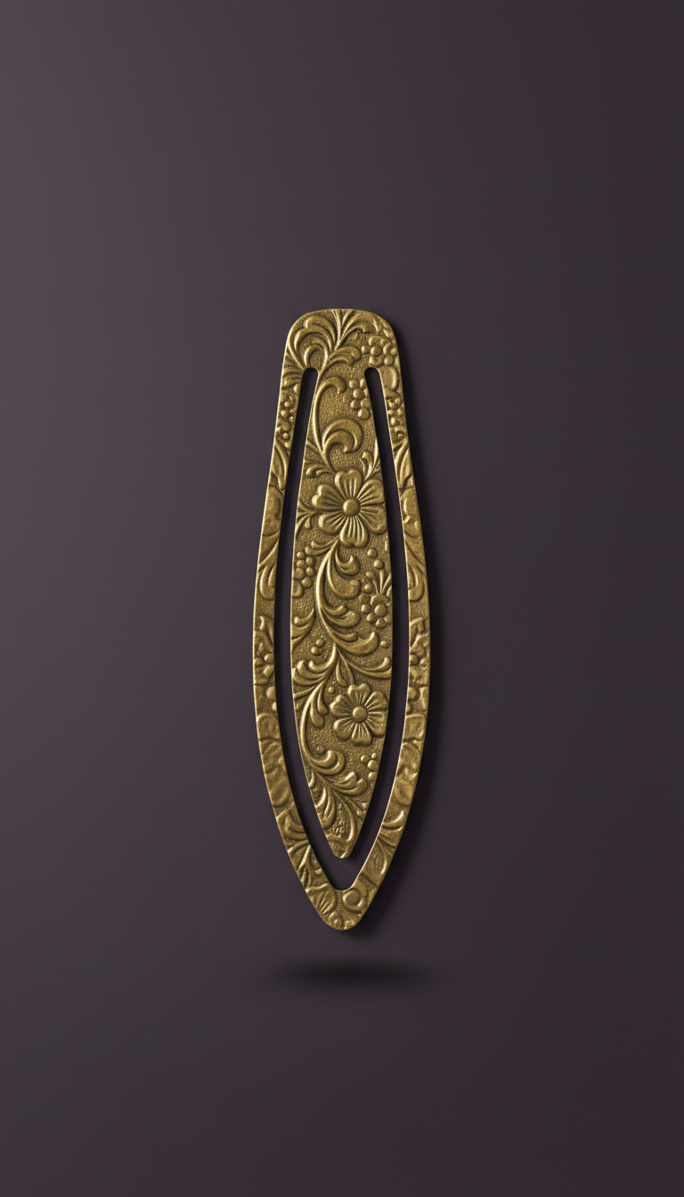Embossed Antique Gold Bookmark